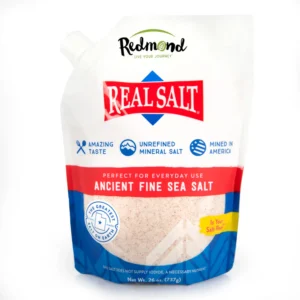 Package of Redmond Real Salt Ancient Fine Sea Salt.