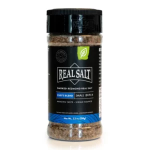 A bottle of Beal Salt Himalayan Pink Salt.