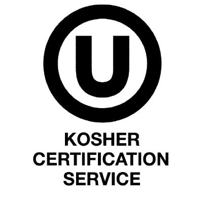 Kosher Certification Service logo with a U inside a circle.